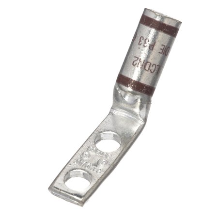 Panduit Copper Compression Lug, 2 Hole, #2 AWG, Narrow Tongue, LCDN2-14AH-Q LCDN2-14AH-Q